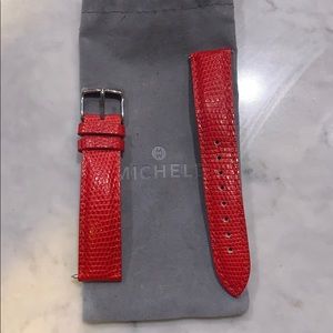 Michele Watch Lizard Embossed Leather Band 18mm